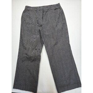Cato Woman Gray Plaid Wide Leg Flat Front Trousers Pants 16W